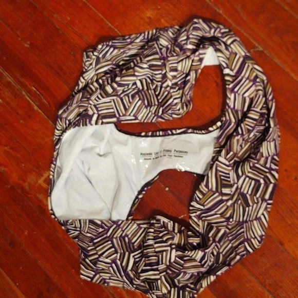Jaclyn Smith Collection Purple, Green, Black, and White Abstract Swim Bottoms - Picture 4 of 6